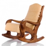 Кресло-качалка Классика светлый орех с подушкой