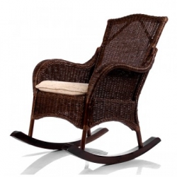 Кресло-качалка Wicker Chair с подушкой